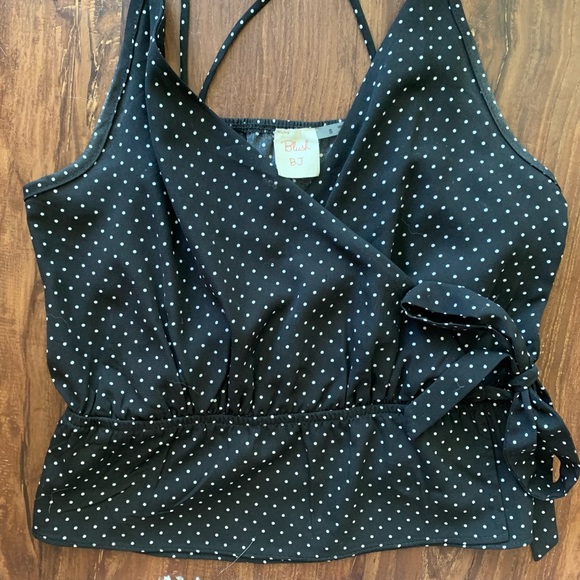 Peplum Wrap Crop Top - Picture 2 of 6